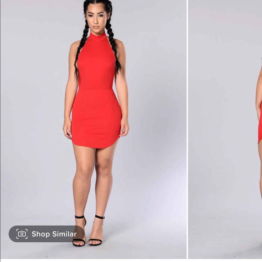 Fashion Nova Red Back At It Dress